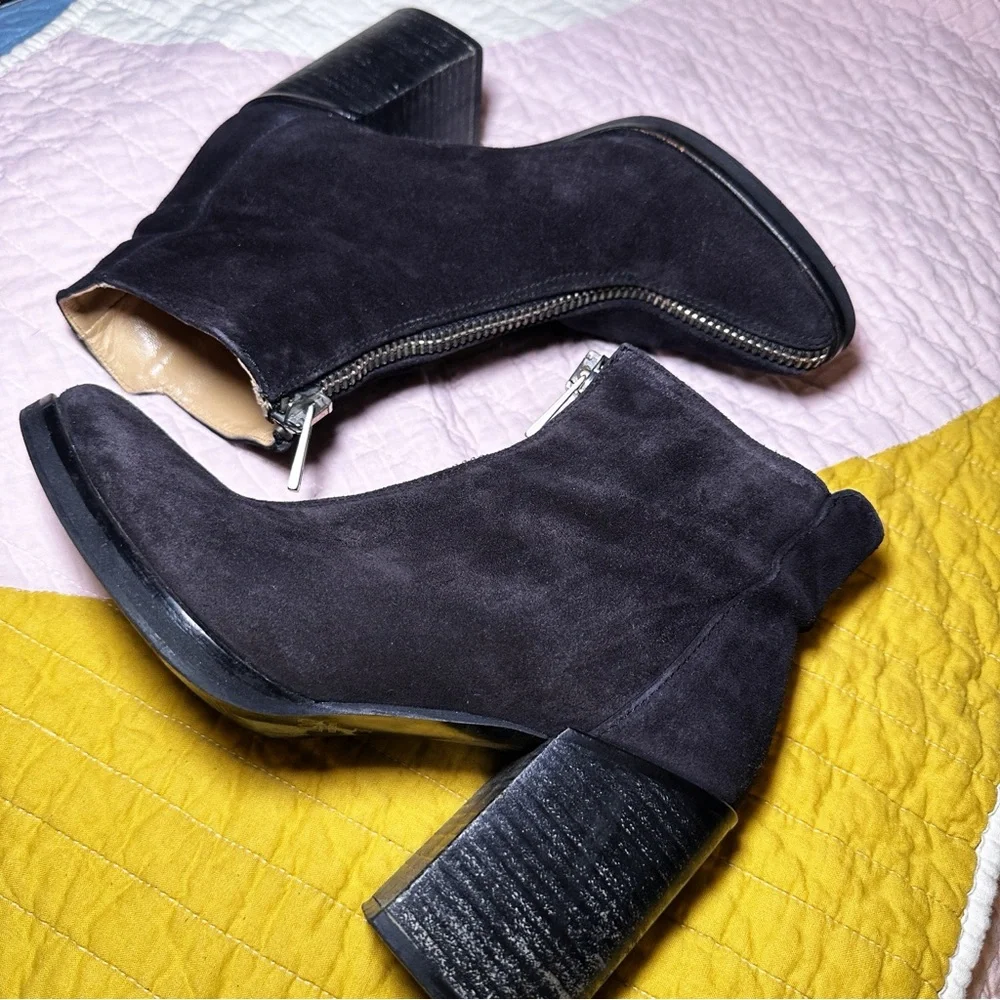 LOQ Andorra Lo Zipper Booties‎ Black Suede 37